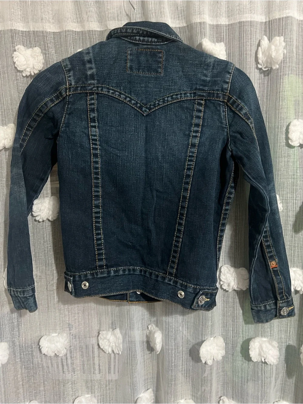 True Religion Kids Dark Blue Denim Jacket with Signature Stitching